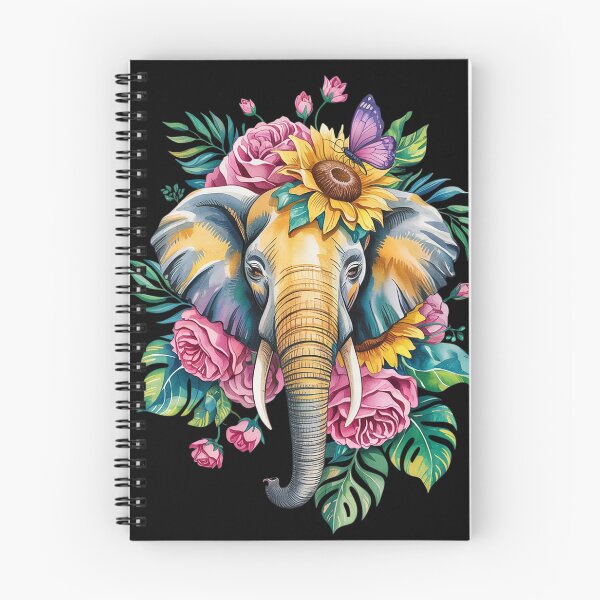 Item preview, Elephant Floral Animal Face Elephant Lovers designed and sold by angolinnArt.