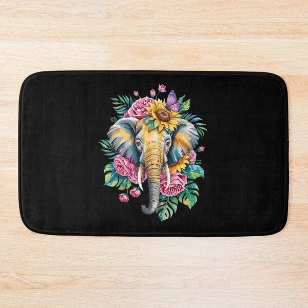 Item preview, Elephant Floral Animal Face Elephant Lovers designed and sold by angolinnArt.