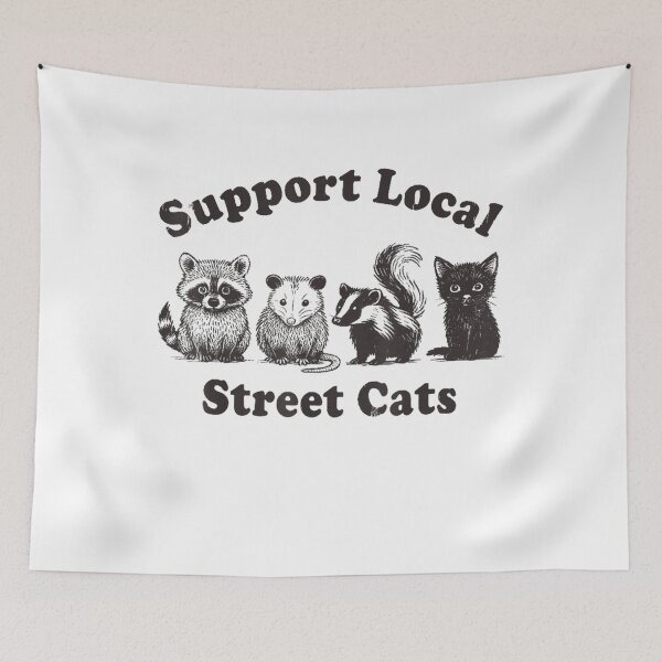 Item preview, Support Local Street Cats Team Trash Opossum Raccoon Rat  , Opossum Gift For Mom Dad Kids designed and sold by Opossum GIFT ★★★★★.
