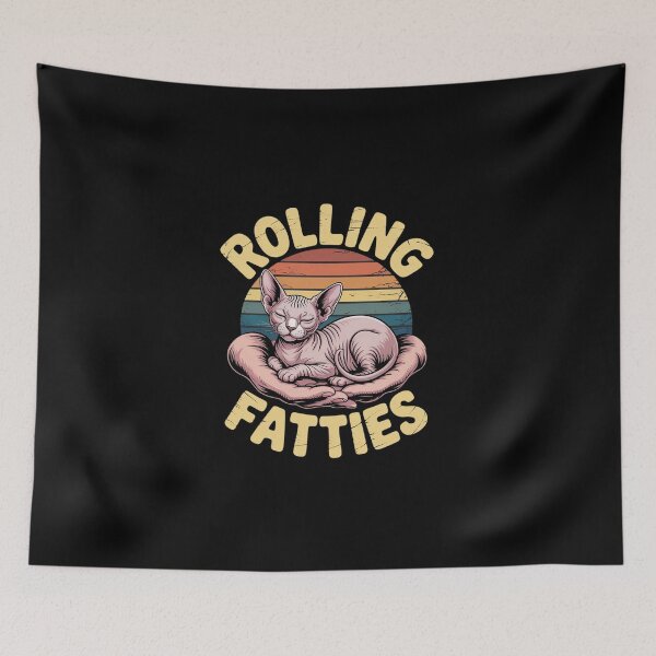 Item preview, Rolling Fatties Sphynx Cat Breed Mom Dad Kitten  designed and sold by DigitaldeligArt.