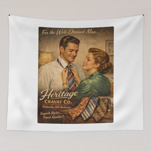 Item preview, Heritage Cravat Co. – Retro Silk Neckwear Ad designed and sold by ForeverPrintsOK.