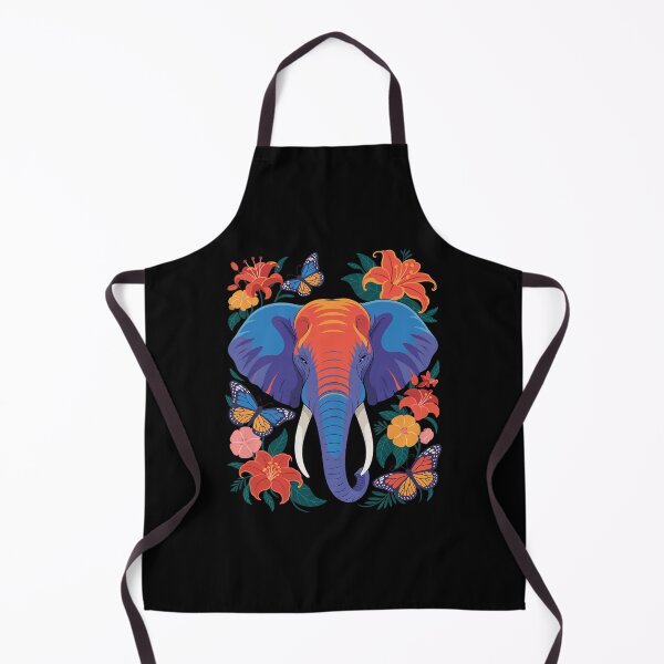 Item preview, Elephant Floral Boho Butterfly Tropical Portrait designed and sold by angolinnArt.