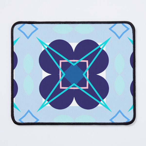 Item preview, Geometric Blue Purple Pattern | Modern Abstract Symmetrical Design Wallpaper Art designed and sold by ArtifexStudios.