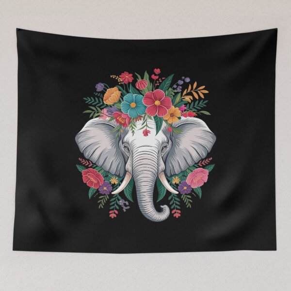Item preview, Elephant Flower Crown Floral designed and sold by angolinnArt.