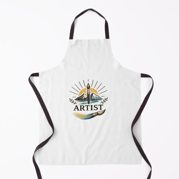 Item preview, Artist Nature Logo – Creative Paint Brush Landscape Design designed and sold by ArtVoyageShop.