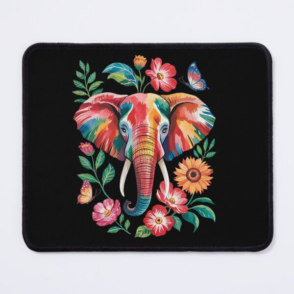 Item preview, Elephant Flower Floral Butterfly Tropical  designed and sold by angolinnArt.