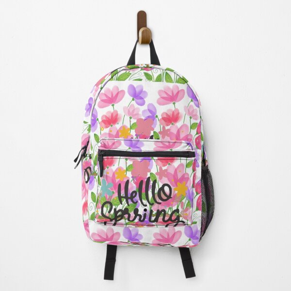 Item preview, Hello Spring – Floral Inspirational Illustration designed and sold by GoldenSparkleShop.
