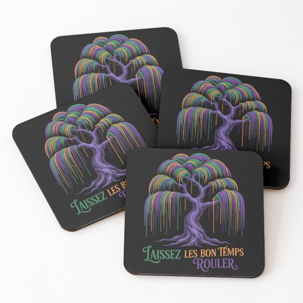 Aperçu de l'œuvre Laissez Les Bon Temps Rouler Mardi Gras Tree Bead créée et vendue par TikCore.
