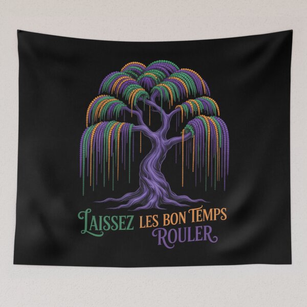 Aperçu de l'œuvre Laissez Les Bon Temps Rouler Mardi Gras Tree Bead créée et vendue par TikCore.