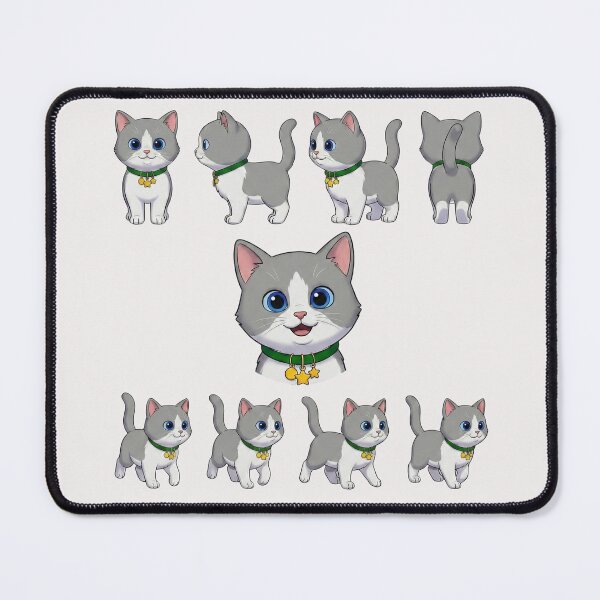 Item preview, Kawaii Grey Kitten Animation Sprites and Poses designed and sold by Mahe-Art.