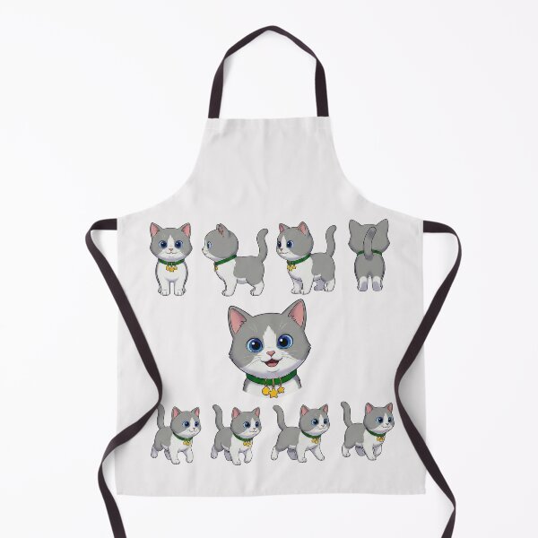 Item preview, Kawaii Grey Kitten Animation Sprites and Poses designed and sold by Mahe-Art.