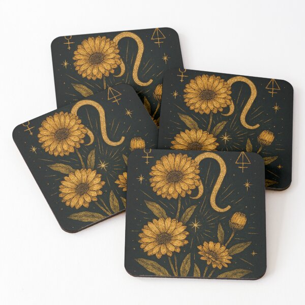 Item preview, Solar Bloom – Leo Zodiac Calendula Art designed and sold by LuxuryApparels.