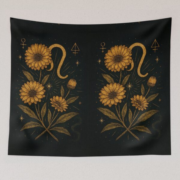 Item preview, Solar Bloom – Leo Zodiac Calendula Art designed and sold by LuxuryApparels.