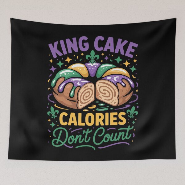 Item preview, King Cake Calories Don’t Count Mardi Gras Carnival Festival designed and sold by TikCore.
