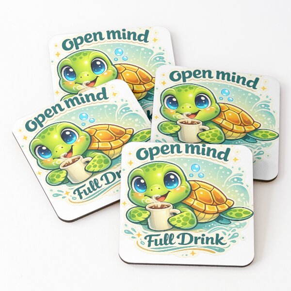Aperçu de l'œuvre Citation sur l'état d'esprit « Open Mind Full Cup » (Café minimaliste) créée et vendue par It's Bro Brand ★ ★ ★ ★ ★.
