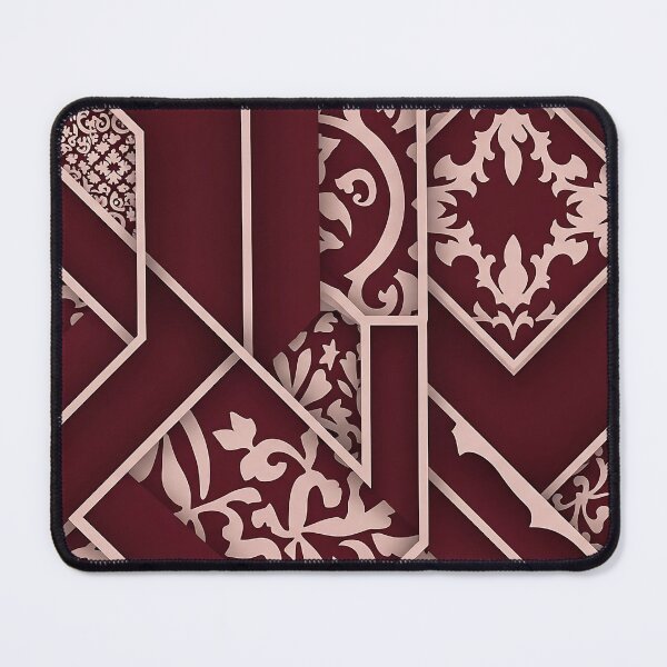 Item preview, Sophisticated Burgundy Blush Layered Geometric Design designed and sold by ArtifexStudios.