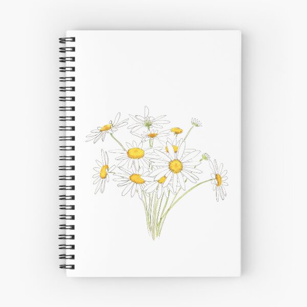 Item preview, hand painted white little daisy bouquet flower watercolor  designed and sold by SelenePaintings .