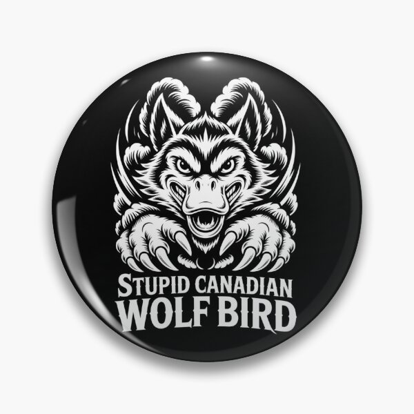 Item preview, Stupid Canadian Wolf Bird - Aggressive Frontal Attack Symmetrical Design designed and sold by DarylWelsh2024.