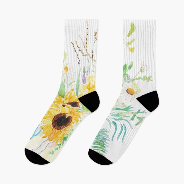 Aperçu de l'œuvre Bouquet de fleurs peint à la main dans un sac fourre-tout, peinture aquarelle créée et vendue par SelenePaintings .