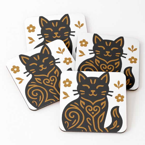 Item preview, Golden Whiskers – Ornamental Cat Elegance designed and sold by meesub.