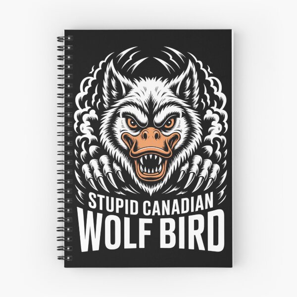 Item preview, Stupid Canadian Wolf Bird - Fierce Orange Accent Smoke Portrait Design designed and sold by DarylWelsh2024.