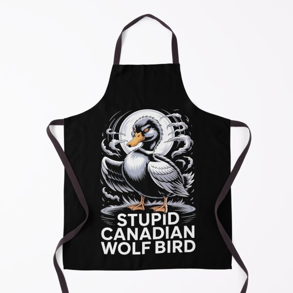 Item preview, Stupid Canadian Wolf Bird - Confident Standing Orange Accent Moon Design designed and sold by DarylWelsh2024.