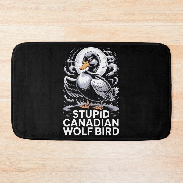 Item preview, Stupid Canadian Wolf Bird - Confident Standing Orange Accent Moon Design designed and sold by DarylWelsh2024.