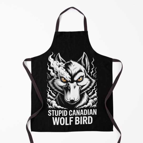 Item preview, Stupid Canadian Wolf Bird - Intense Smoke Frame Portrait Design designed and sold by DarylWelsh2024.