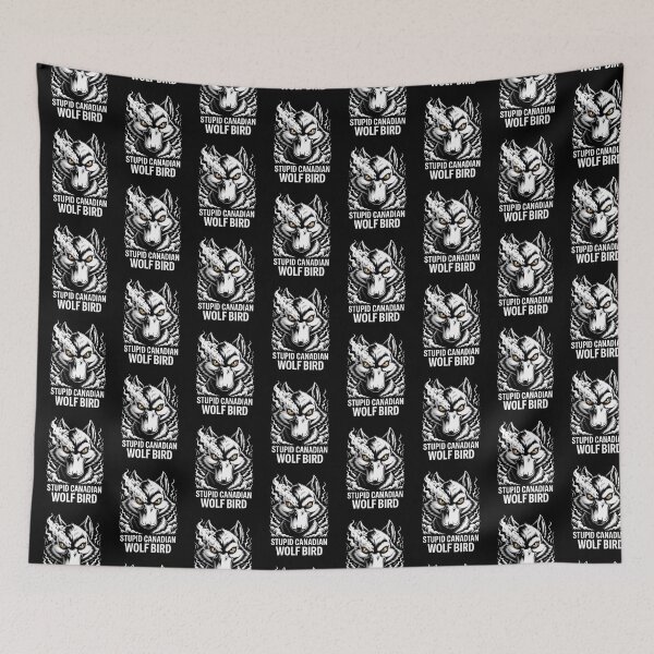 Item preview, Stupid Canadian Wolf Bird - Intense Smoke Frame Portrait Design designed and sold by DarylWelsh2024.