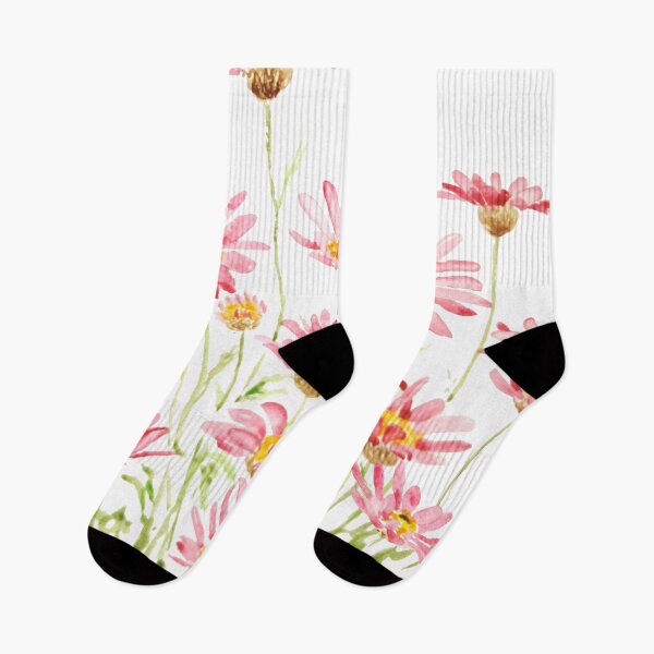 Item preview, hand painted pink Marigold Margarita Rosa watercolor  designed and sold by ColorandColor.
