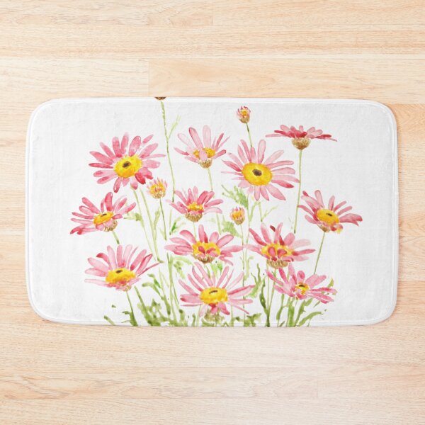 Item preview, hand painted pink Marigold Margarita Rosa watercolor  designed and sold by ColorandColor.