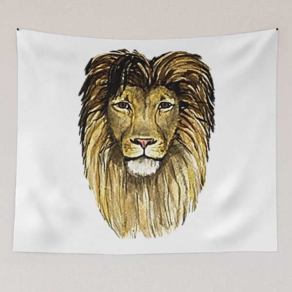 Item preview, Lion Illustration Head designed and sold by NoxLand.