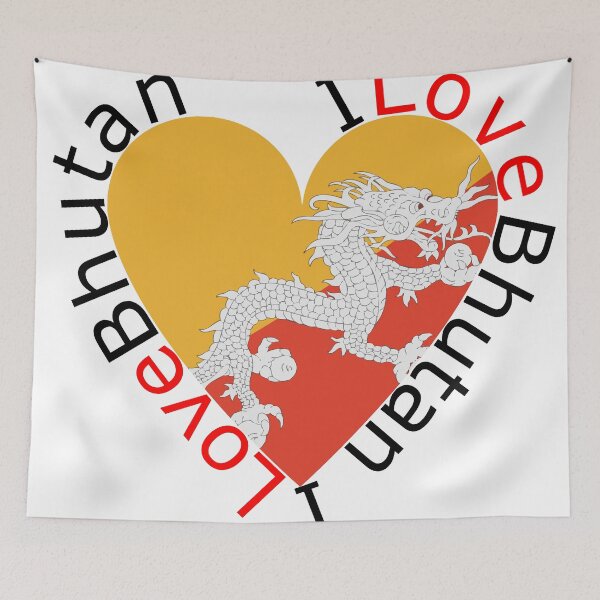 Item preview, I Love Bhutan  Heart designed and sold by TheIconSmith.