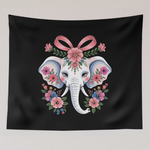 Item preview, Elephant Lover Flower Teen Girls Women Cute Elephant designed and sold by angolinnArt.