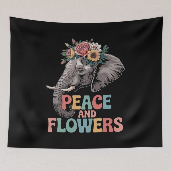 Item preview, Elephant Peace And Flowers Floral Flower Crown 5 designed and sold by angolinnArt.