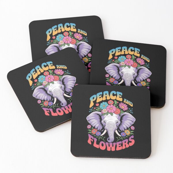Item preview, Elephant Peace And Flowers Floral Flower Crown designed and sold by angolinnArt.
