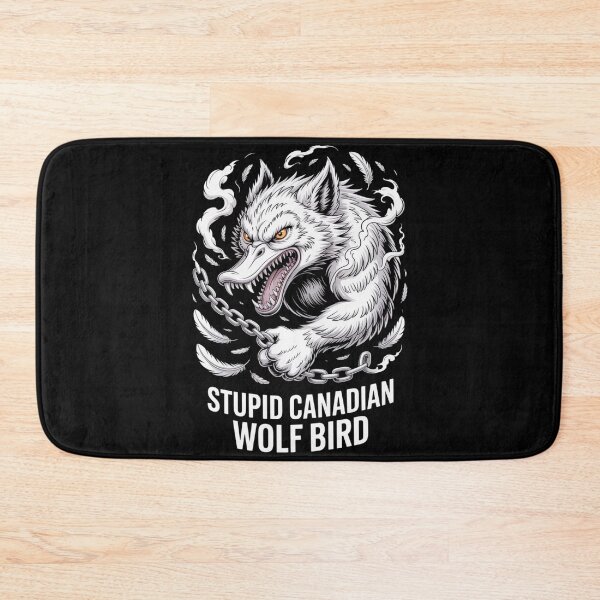 Item preview, Stupid Canadian Wolf Bird - Fierce Chain-Wrapped Feather Swirl Design designed and sold by DarylWelsh2024.