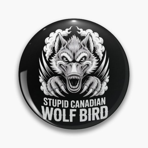 Item preview, Stupid Canadian Wolf Bird - Fierce Symmetrical Smoke Cloud Attack Design designed and sold by DarylWelsh2024.