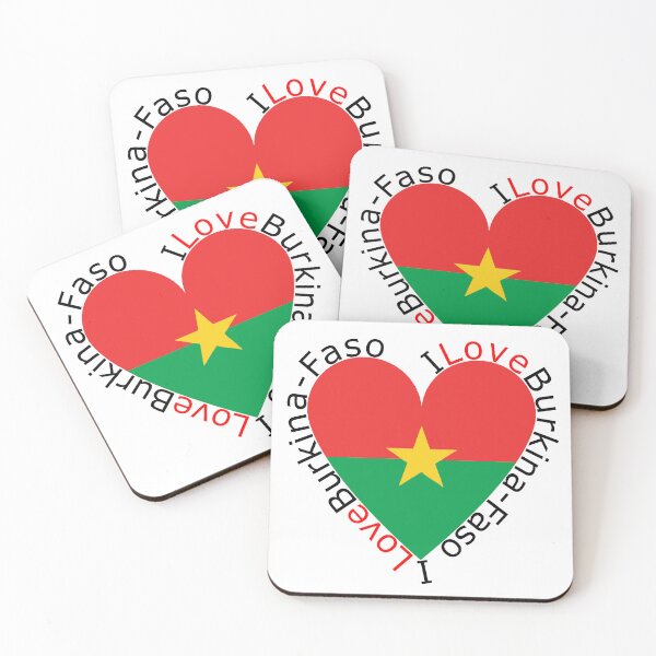 Item preview, I Love Burkina Faso  Heart designed and sold by TheIconSmith.