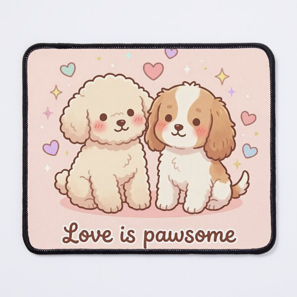 Item preview, Cute Dog Couple in Love – Valentine’s Romantic Gift Poster designed and sold by Nice Vibes Prints.