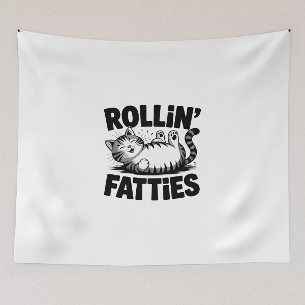 Item preview, Rollin' Fatties Cat Kitten Humor Rolling designed and sold by DigitaldeligArt.