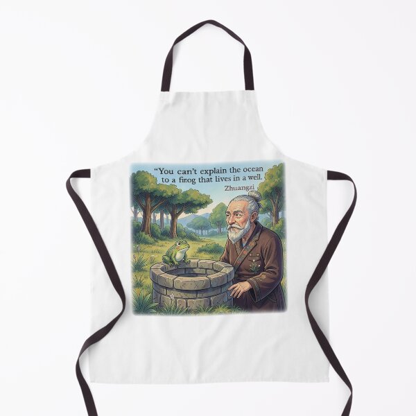 Item preview, You Can’t Explain the Ocean to a Frog in a Well – Zhuangzi Philosophy Art | Taoist Wisdom Illustration designed and sold by YogaCreations.