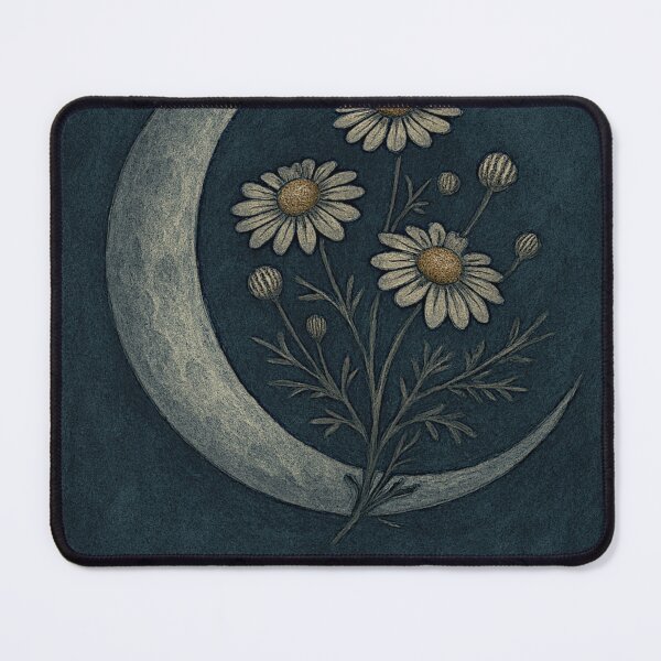 Item preview, Mystical Chamomile Moon – Cancer Zodiac Botanical Art designed and sold by LuxuryApparels.