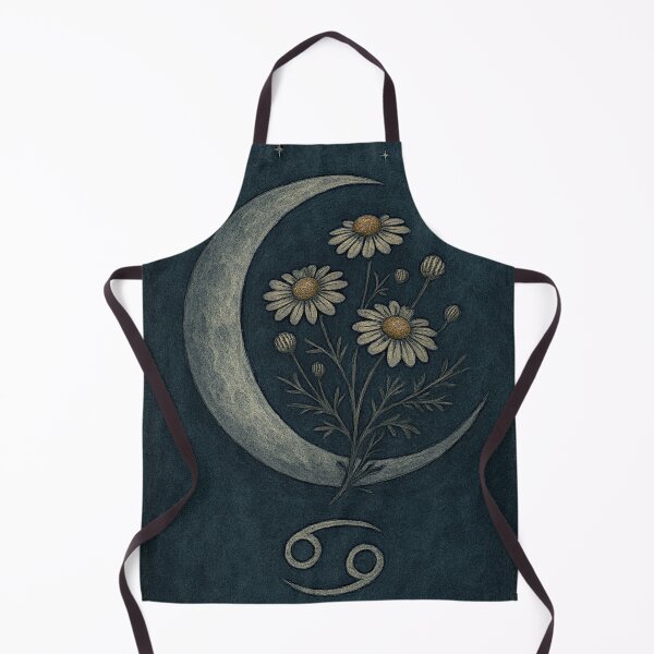 Item preview, Mystical Chamomile Moon – Cancer Zodiac Botanical Art designed and sold by LuxuryApparels.