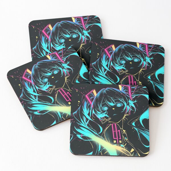 Item preview, Hatsune Miku Neon Noir | Cyberpunk Vocaloid Anime Glow Art designed and sold by Dyan4.