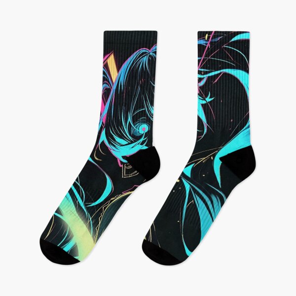 Artikelvorschau, Hatsune Miku Neon Noir | Cyberpunk Vocaloid Anime Glow Art entworfen und verkauft von Dyan4.