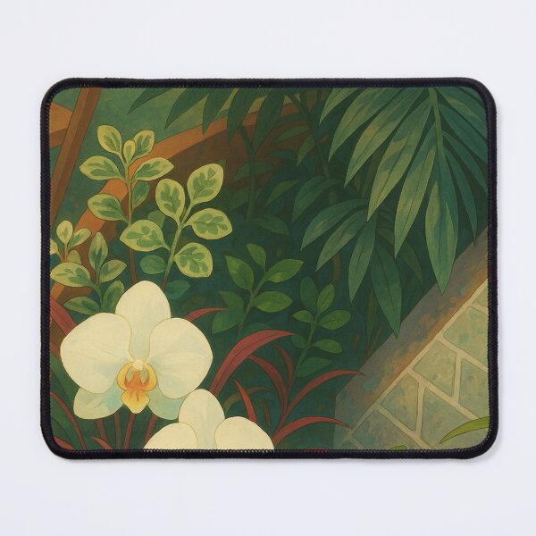 Item preview, White Orchids Sanctuary – Lush Tropical Botanical Illustration designed and sold by Sepia soul.