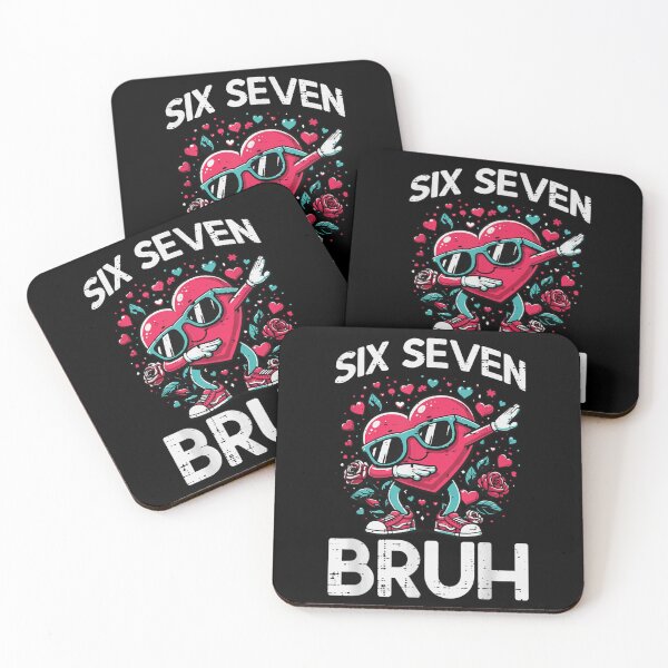 Item preview, Funny Dabbing Heart Six Seven Bruh Birthday Retro Valentine Groom Art designed and sold by Phil Ben.