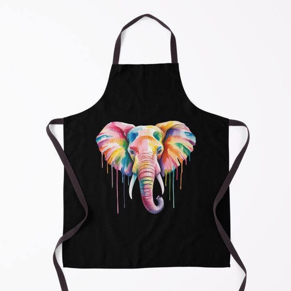 Item preview, Elephant Portrait Animal Art Floral Splash Wildlife Nature1 designed and sold by angolinnArt.