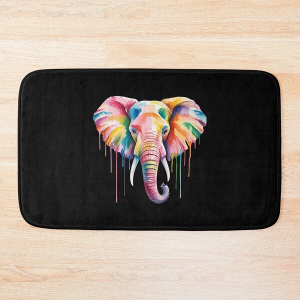 Item preview, Elephant Portrait Animal Art Floral Splash Wildlife Nature1 designed and sold by angolinnArt.